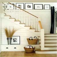 panelled wainscot on stairs